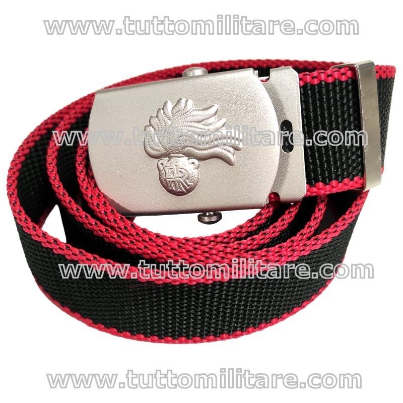 Cintura Carabinieri in Canapa Rosso e Nera di Ordinanza