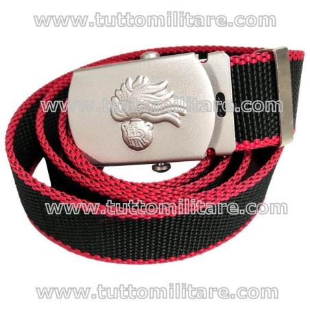 Cintura Carabinieri in Canapa Rosso e Nera di Ordinanza