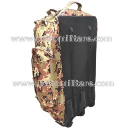 Fianco Sinistro con Borsetta Rimovibile del Borsone Militare Trolley Vegetato 135 Litri