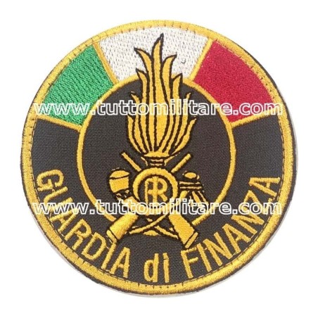 Patch ricamato tondo Guardia di Finanza con velcro posteriore