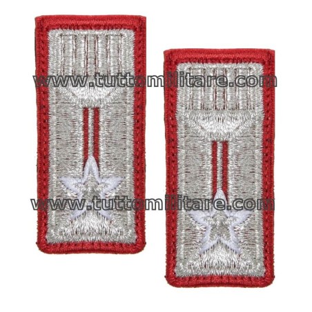Coppia di Alamari Ricamati per la Polo Carabinieri con velcro posteriore