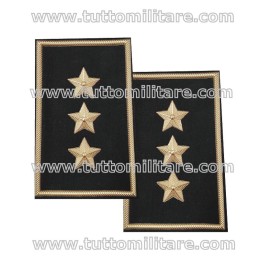 Black Captain Rank Slides Italian Army