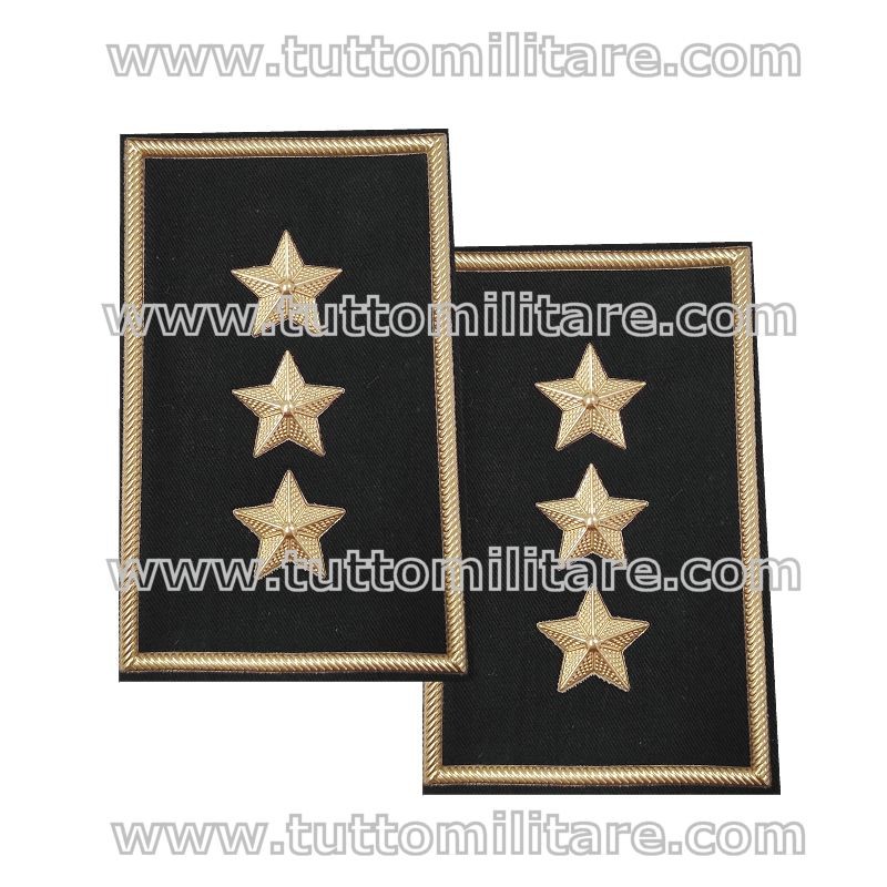 Black Captain Rank Slides Italian Army