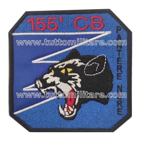 Patch ricamato con velcro posteriore 155° Gruppo CB Pantere Nere