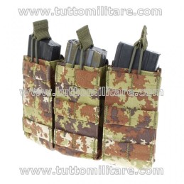 Vista Lato Porta Caricatori Rapido 3 Posti Vegetato