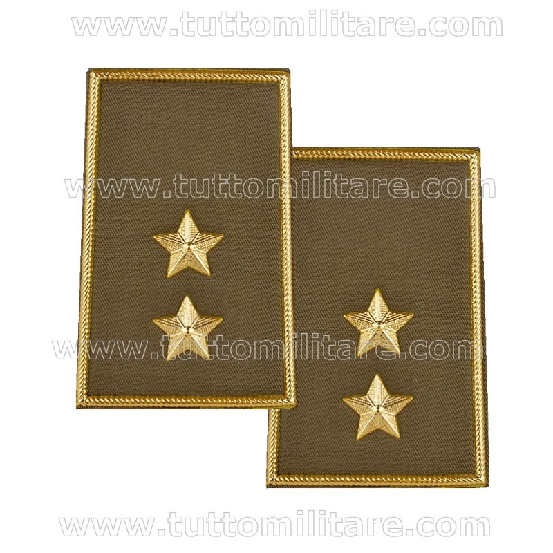 Tubolari in Plastica su Kaki da Tenente Esercito per Camicia e/o Maglione