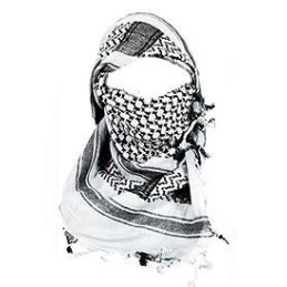 Shemag Kefiah Bianco Nero