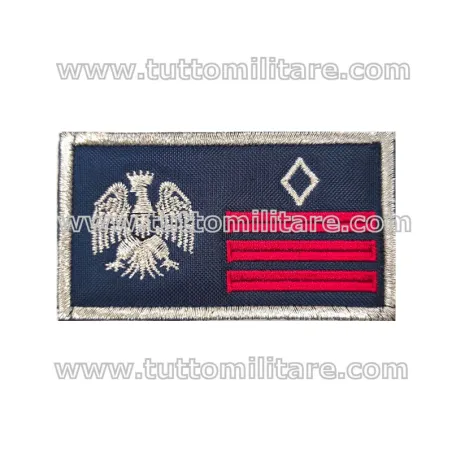 Grado Velcro Ricamato Assistente Capo Coordinatore Polizia Penitenziaria con velcro posteriore