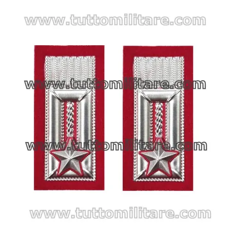 Alamari Plastica Luogotenente CC Tuta OP Carabinieri con Velcro Posteriore