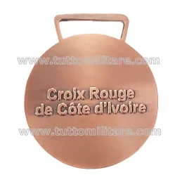 Retro della Medaglia Croce Rossa Costa d'Avorio  - Croix Rouge de Cote d'Ivoire