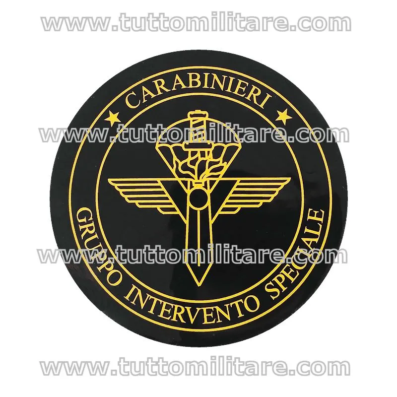 Patch Gommato GIS Gruppo Inteventi Speciali Carabinieri con Velcro Posteriore