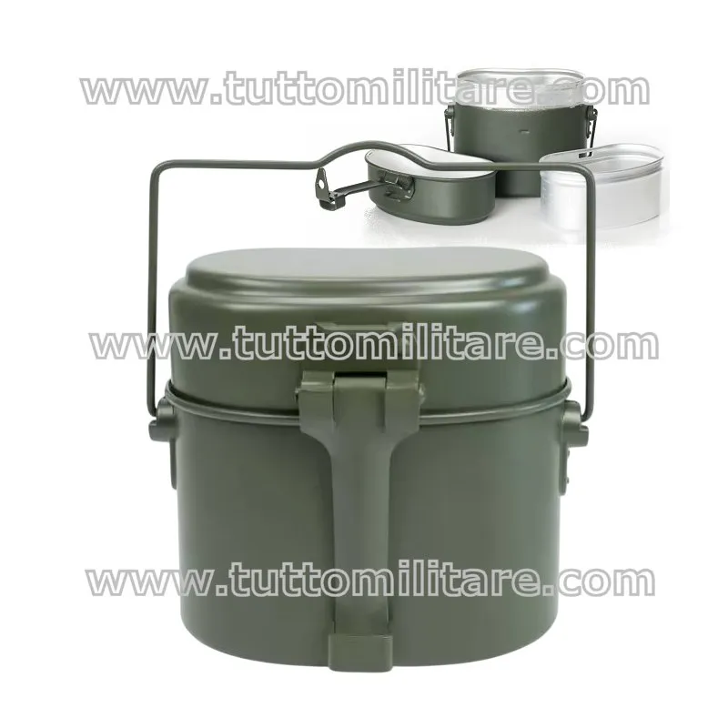 Gavetta Alluminio Verde Oliva - Set 3 pezzi