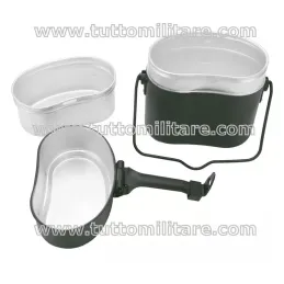 Dettaglio Interno Gavetta Militare Verde Oliva