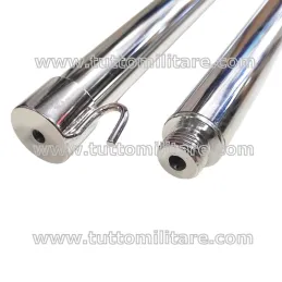 Dettaglio della Filettatura per il Fissaggio dell'Asta. Gancio ad Uncino per la sagola della Bandiera e Puntale