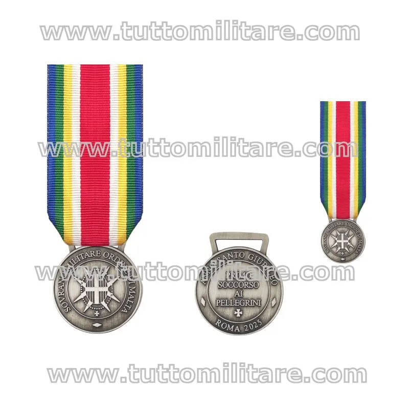 Medaglia Giubileo SMOM 2025 formato grande e riduzione mignon