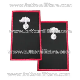 Coppia di tubolari in plastica invernali su fondo nero per Carabinieri