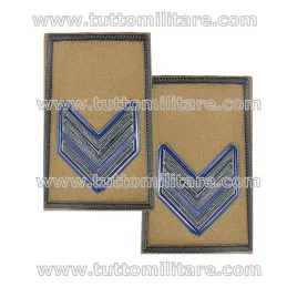 Coppia di tubolari in plastica su kaki per camicia e/o maglione da Caporale VFP4 Esercito