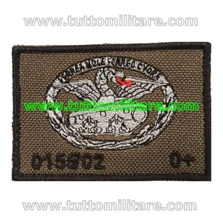 Patch Brevetto Carrista Personalizzato Ferrea Mole - Argento con Velcro Posteriore