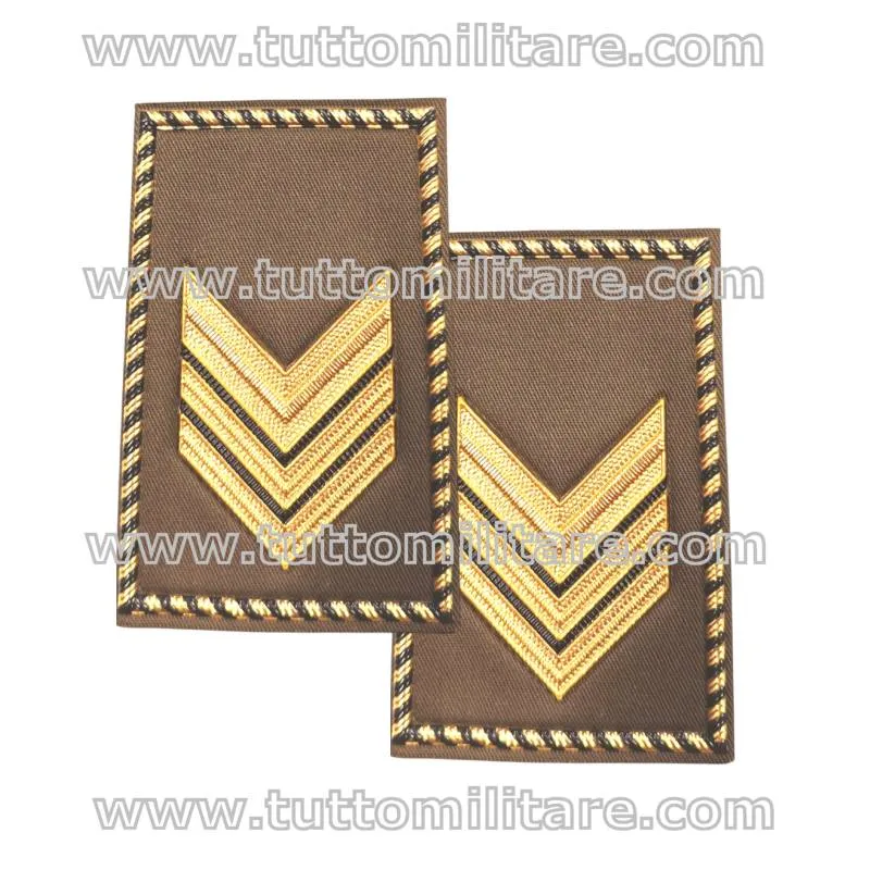 Tubolari Kaki per Camicia o Maggiore Sergente Maggiore Esercito