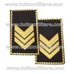Tubolari Neri per Giubbino di Servizio Sergente Maggiore Esercito