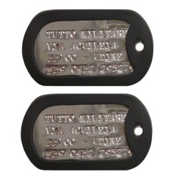 Piastrine Militari Personalizzate Catenelle Gommini Silenziatori