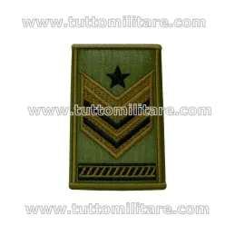 Tubolarino Sergente Maggiore Aiutante Aeronautica Militare Ricamato su Fondo Verde a Bassa Visibilità