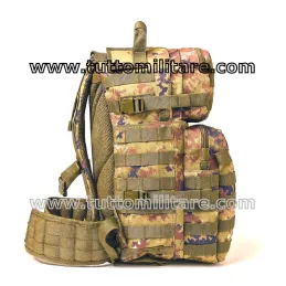 Vista Lato Zaino Militare assalto Vegetato 40 Litri Italia