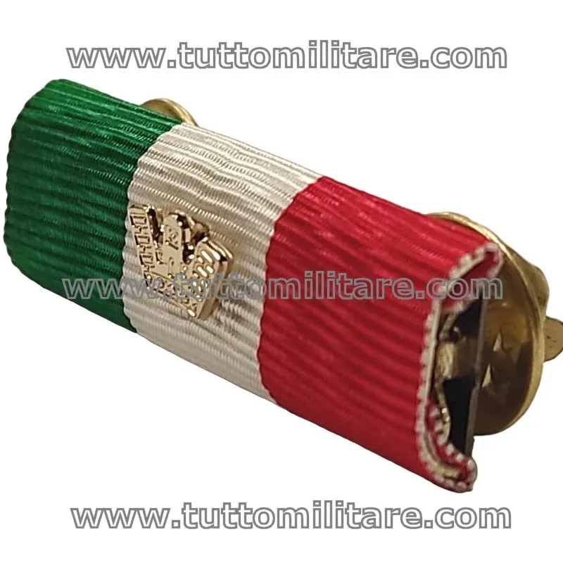 Italian service ribbon in woven silk on its backing