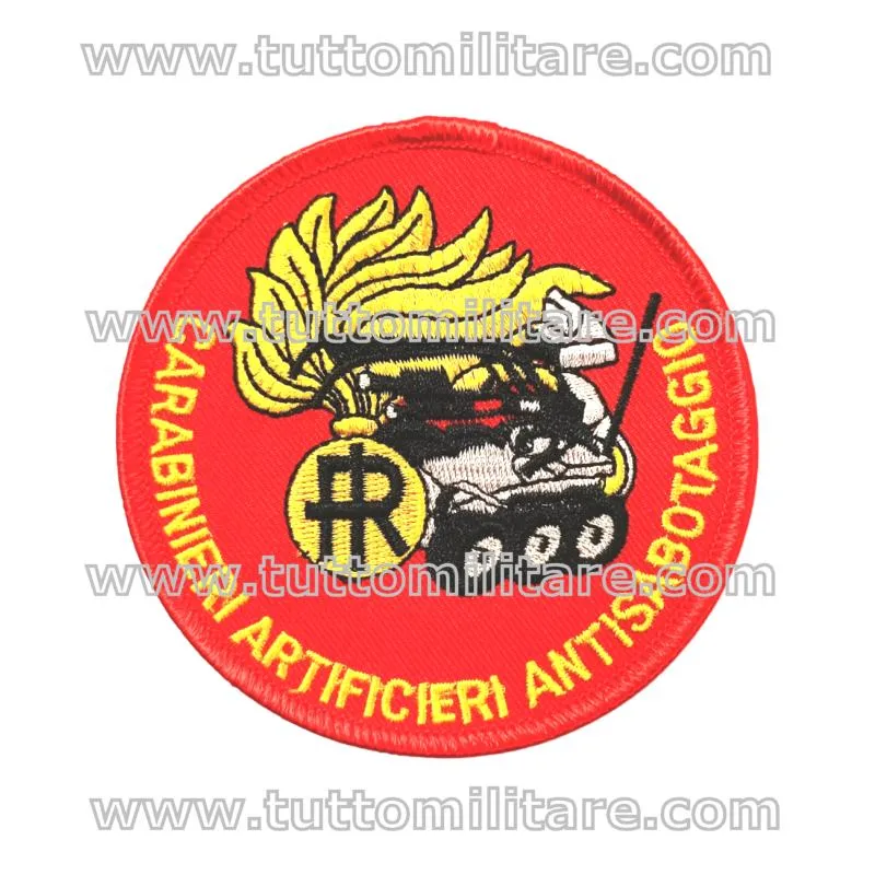 Patch Artificieri Antisabotaggio Carabinieri Senza Velcro