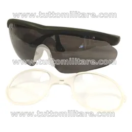 Occhiali Tattici Kombat Montatura Nylon Gommato Verde e Montatura Lenti