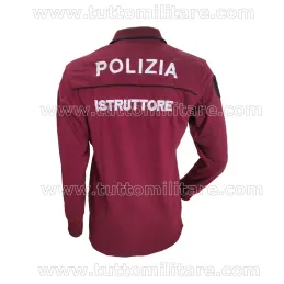 Retro Polo Istruttore Polizia di Stato Maniche Lunghe