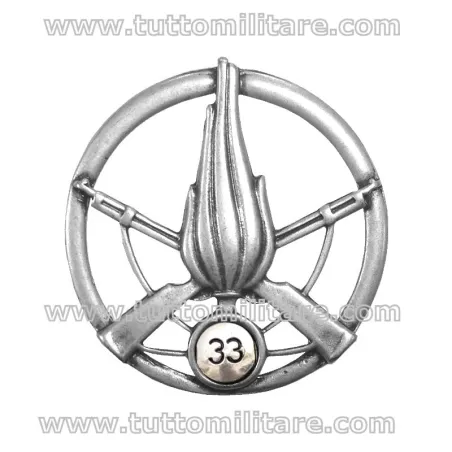 Fregio Metallo Basco 33° Btg. Livorno