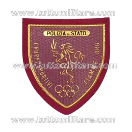 Scudetto Plastica Gruppi Sportivi Fiamme Oro Polizia di Stato con velcro posteriore