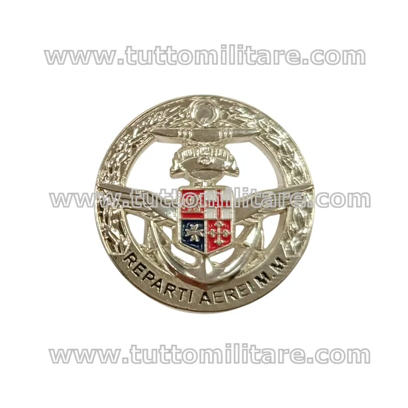 Distintivo Metallo Reparti Aerei Argento Marina Militare