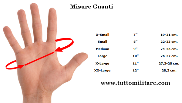 Misurazione Guanti